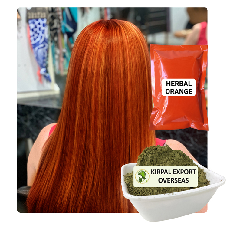 Private Label Herbal Orange Natural Hair Colour Without Ammonia PPD