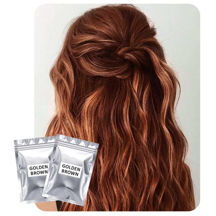 Henna Based Golden Brown Semi-Permanent Hair Color